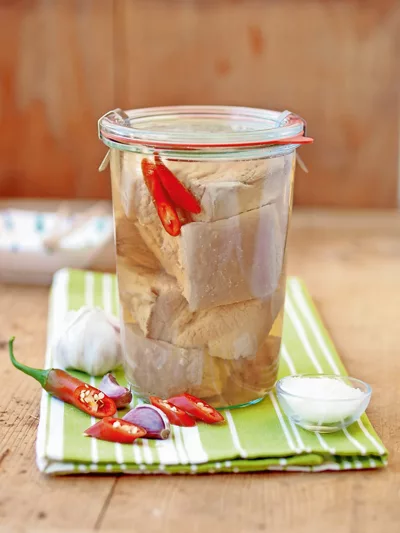 In Marinade eingelegtes Fleisch