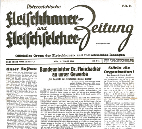 70 Jahre Fleischerzeitung