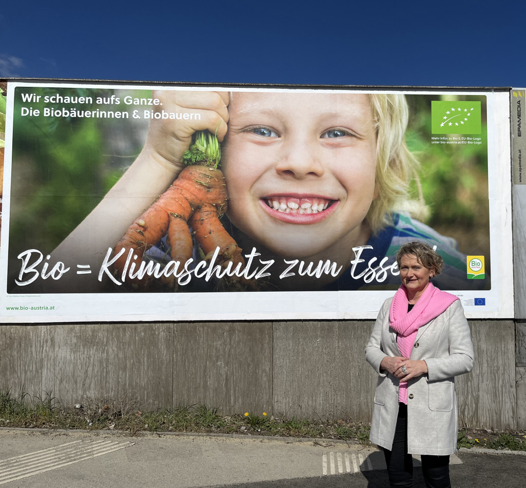 BIO AUSTRIA launchte neue Plakatkampagne: "Bio = Klimaschutz zum Essen"