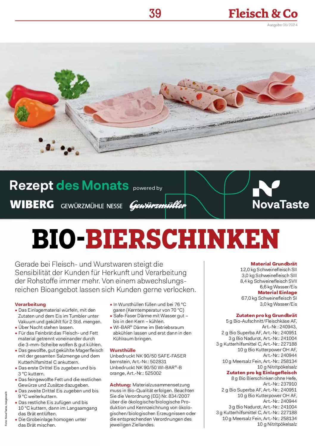 Rezept des Monats: Bio-Bierschinken