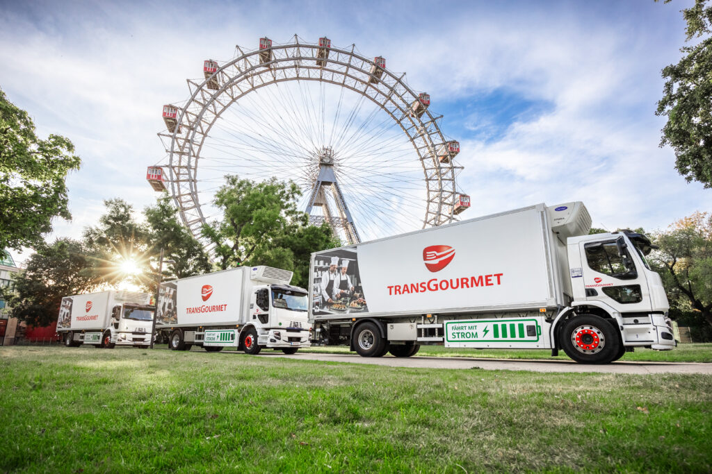 Das Credo: Maximalen Eindruck bei der Warenzustellung und minimalen CO2-Fußabdruck hinterlassen - Transgourmet betreibt mit 26 E-LKW die 